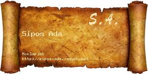 Sipos Ada névjegykártya